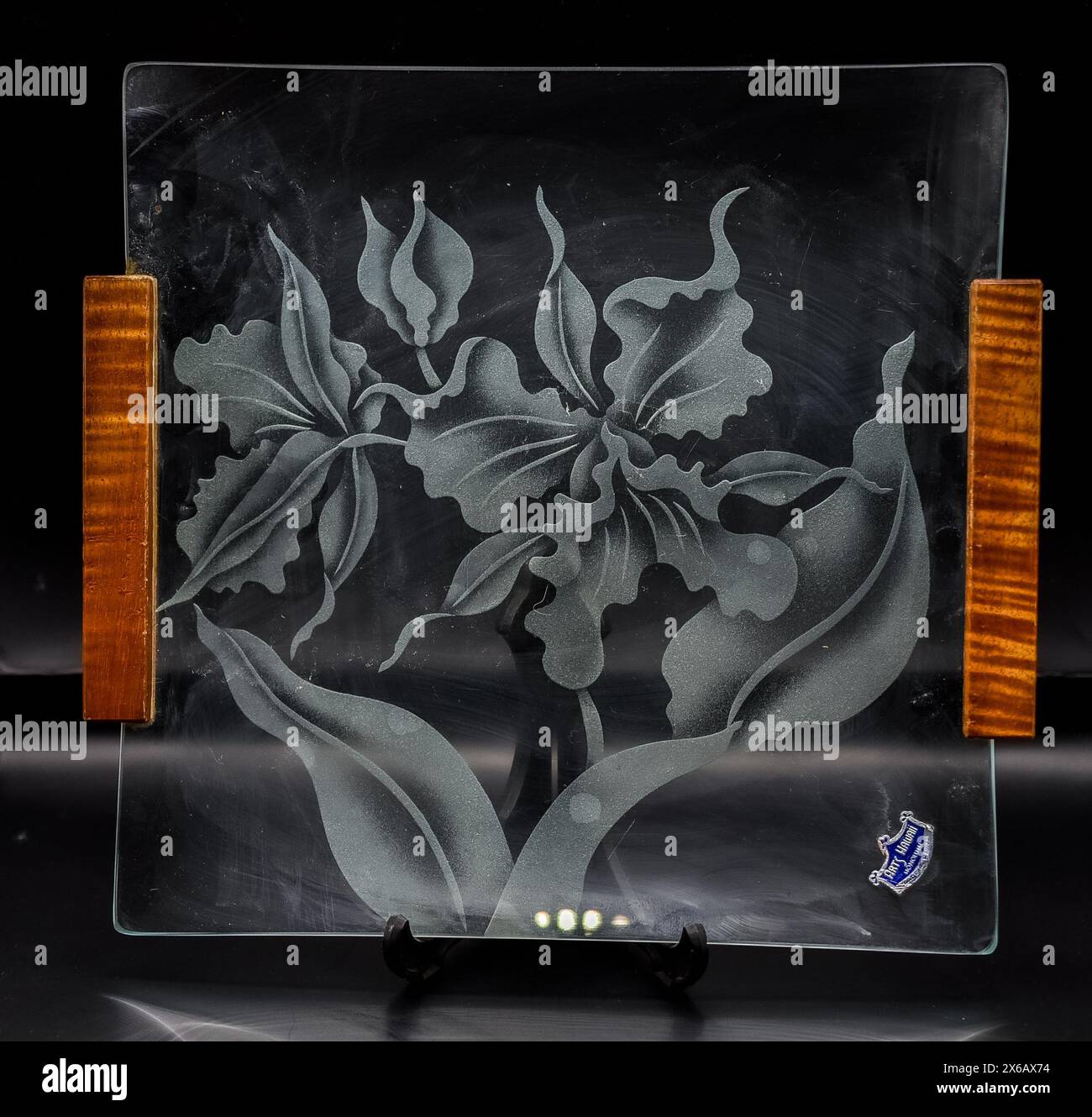 decorative glass plate Stock Photo