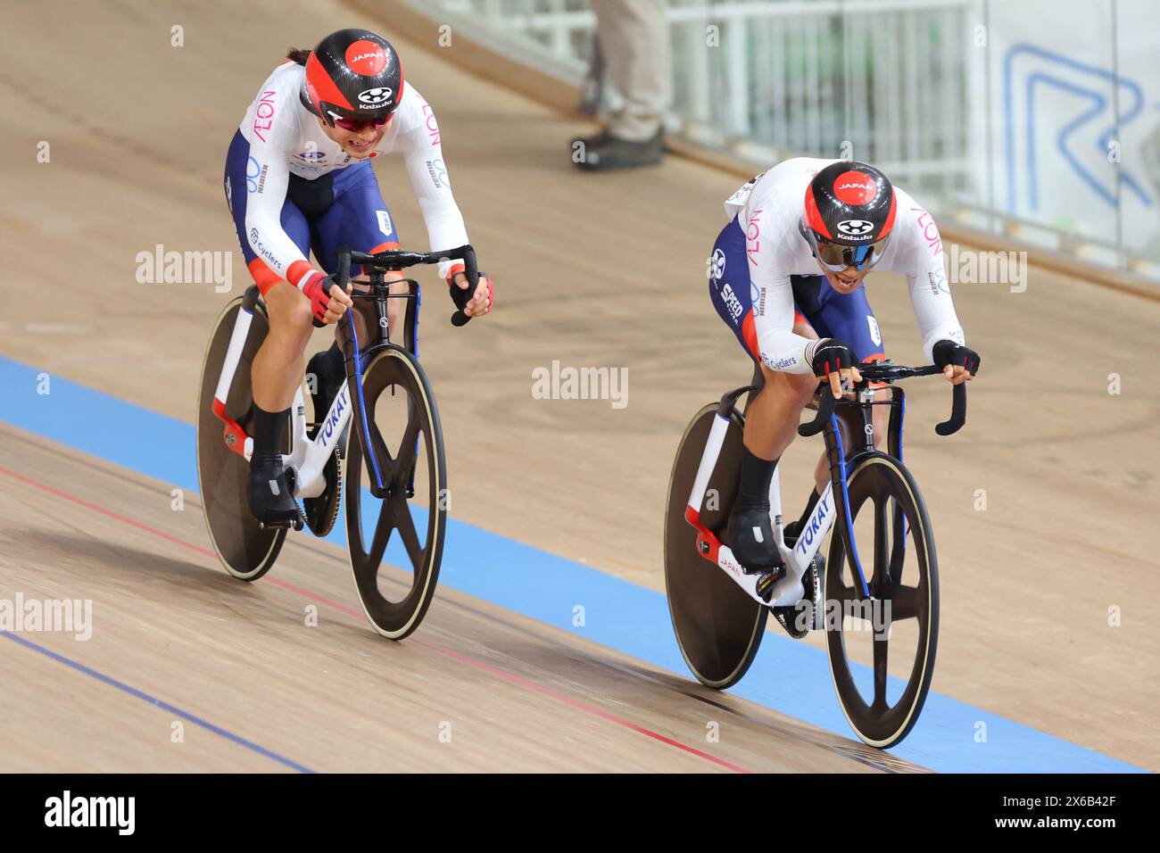 Izu Velodrome, Shizuoka, Japan. 12th May, 2024. (L to R) Kazushige