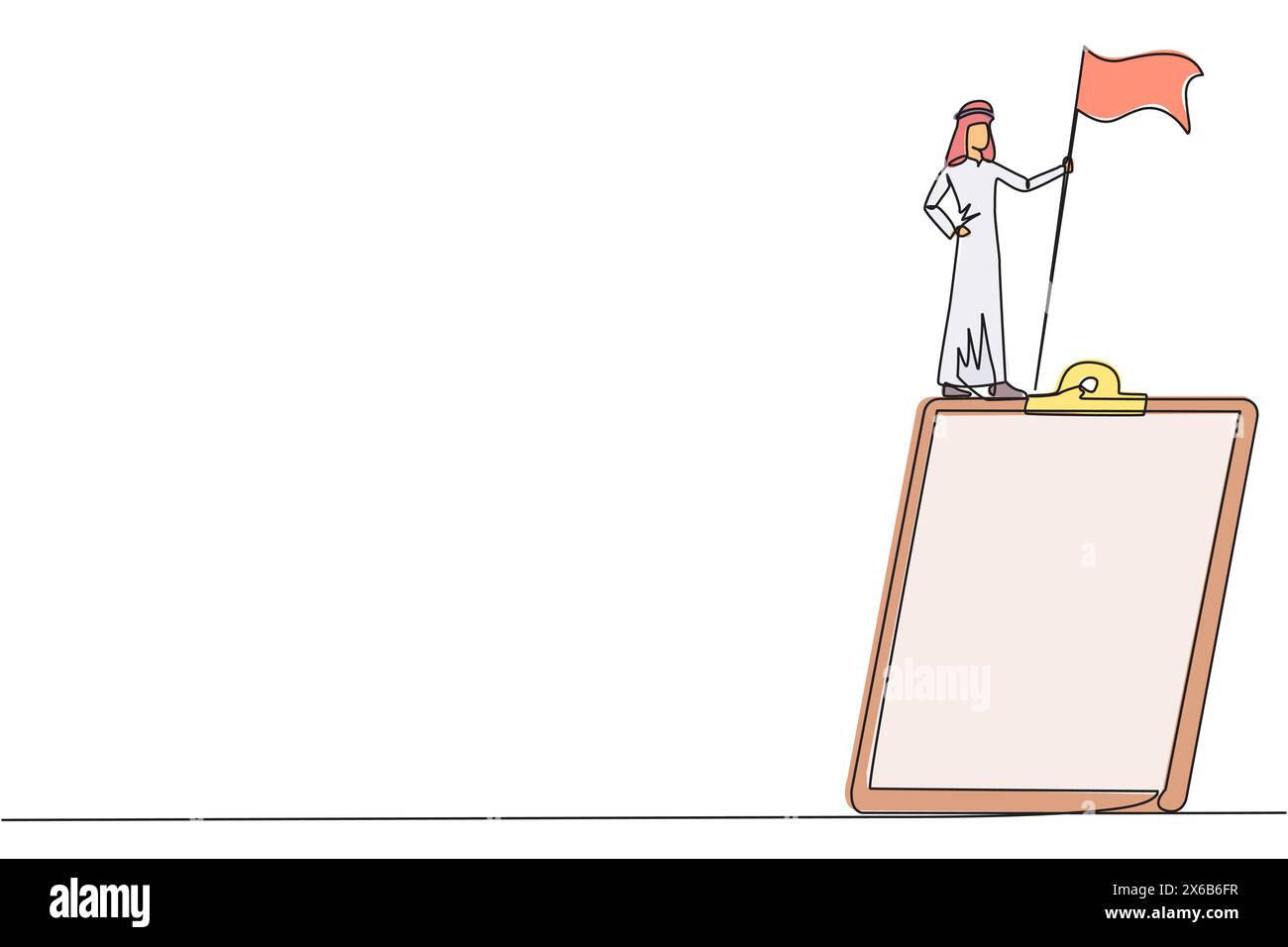 continuous-one-line-drawing-of-arabian-businessman-standing-on-giant