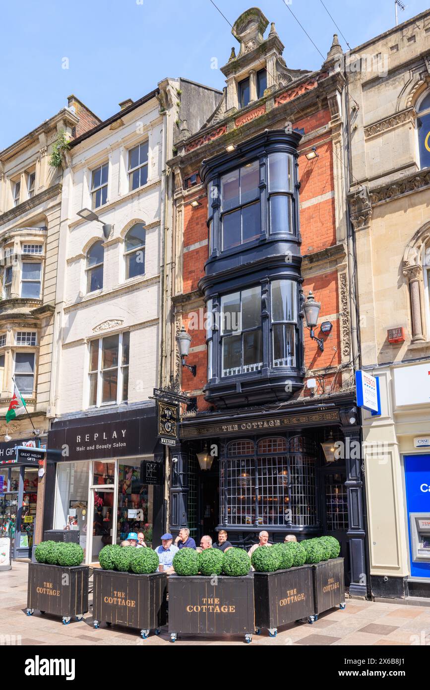 The Cottage Pub in St Mary Street, Cardiff city centre, wales Stock Photo