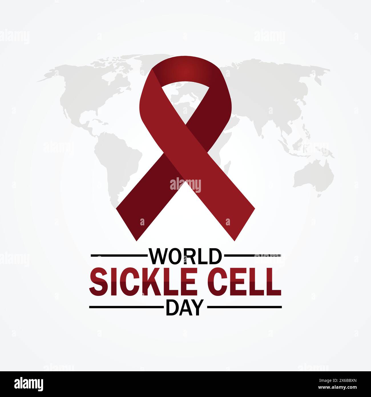 World Sickle Cell Day. Holiday concept. Template for background, banner, card, poster with text inscription. Stock Vector