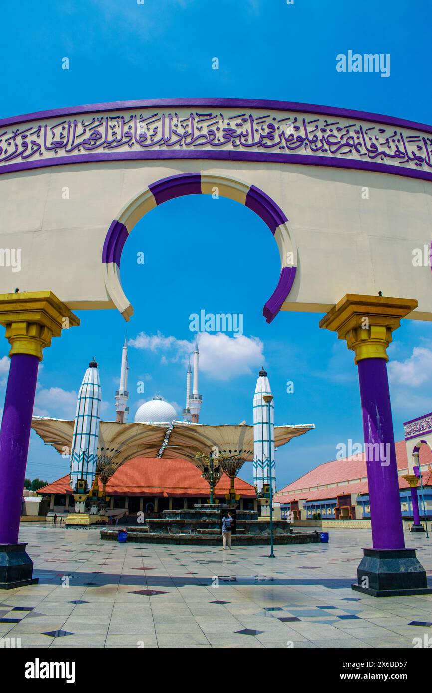 The Great Mosque of Central Java (Indonesian: Masjid Agung Jawa Tengah) is a mosque in the city of Semarang, Central Java, Indonesia. Stock Photo