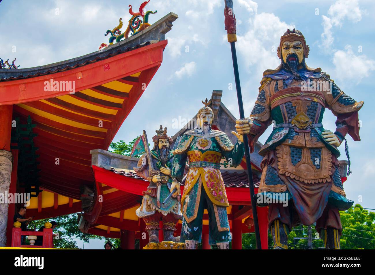 A statue of Zheng He or 'Laksamana Cheng Ho' in Sam Poo Kong. Known as ...