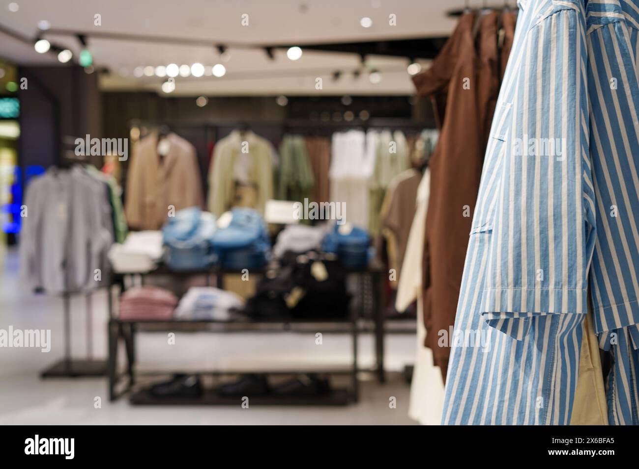 Interior of a men's clothing store. Style and fashion Stock Photo - Alamy