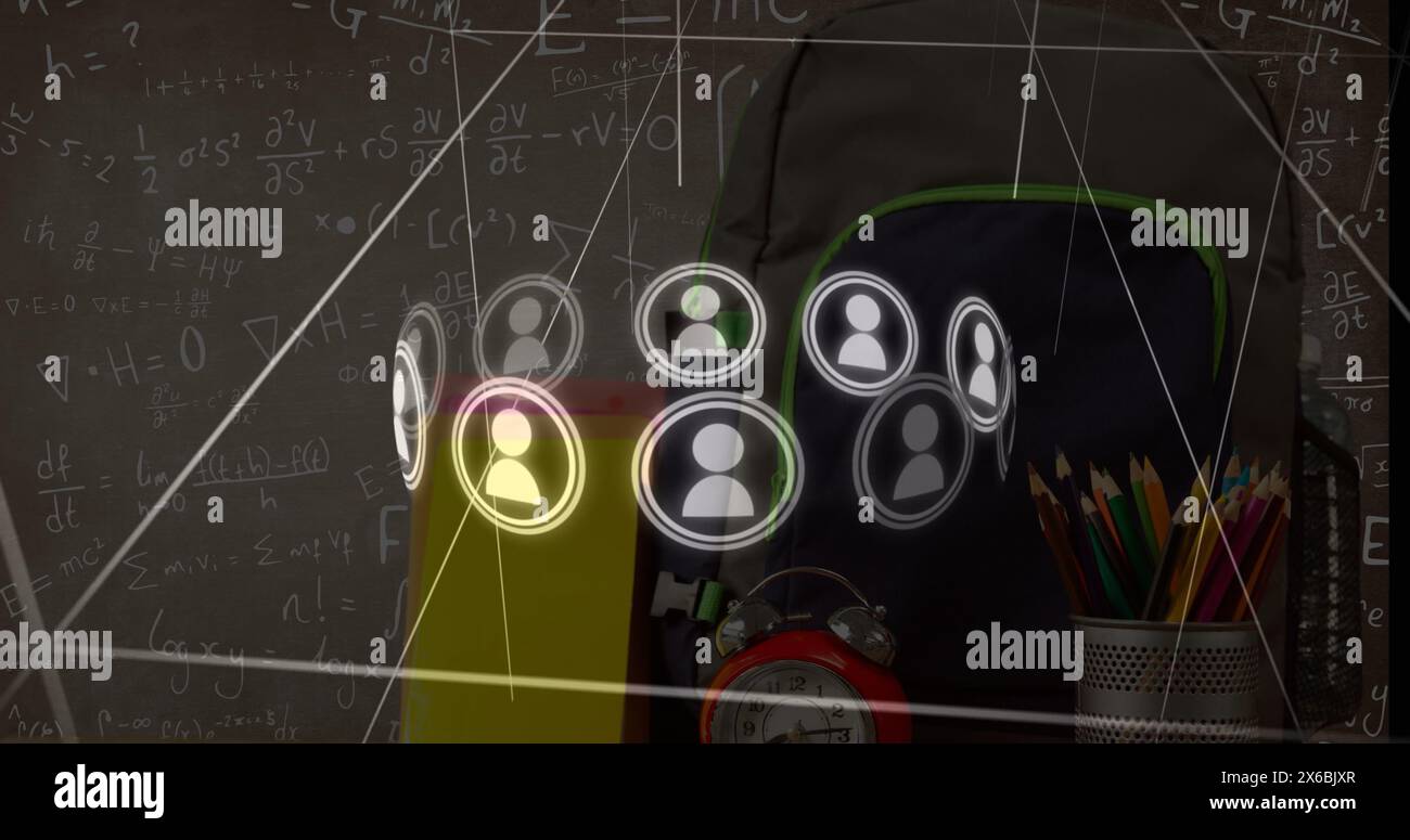 Animation mathematical equations over school hires