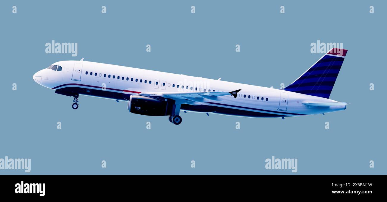 Airplane flying plane aircraft 3D visualization Stock Photo Alamy