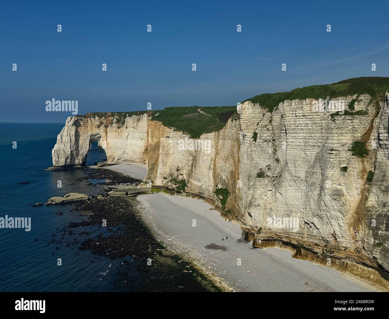 drone photo Etretat Cliff France Europe Stock Photo - Alamy