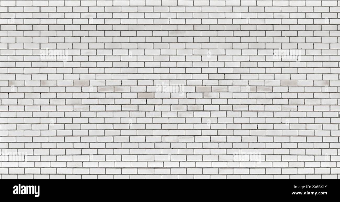 White brick wall background. Rough brick wall texture Stock Photo