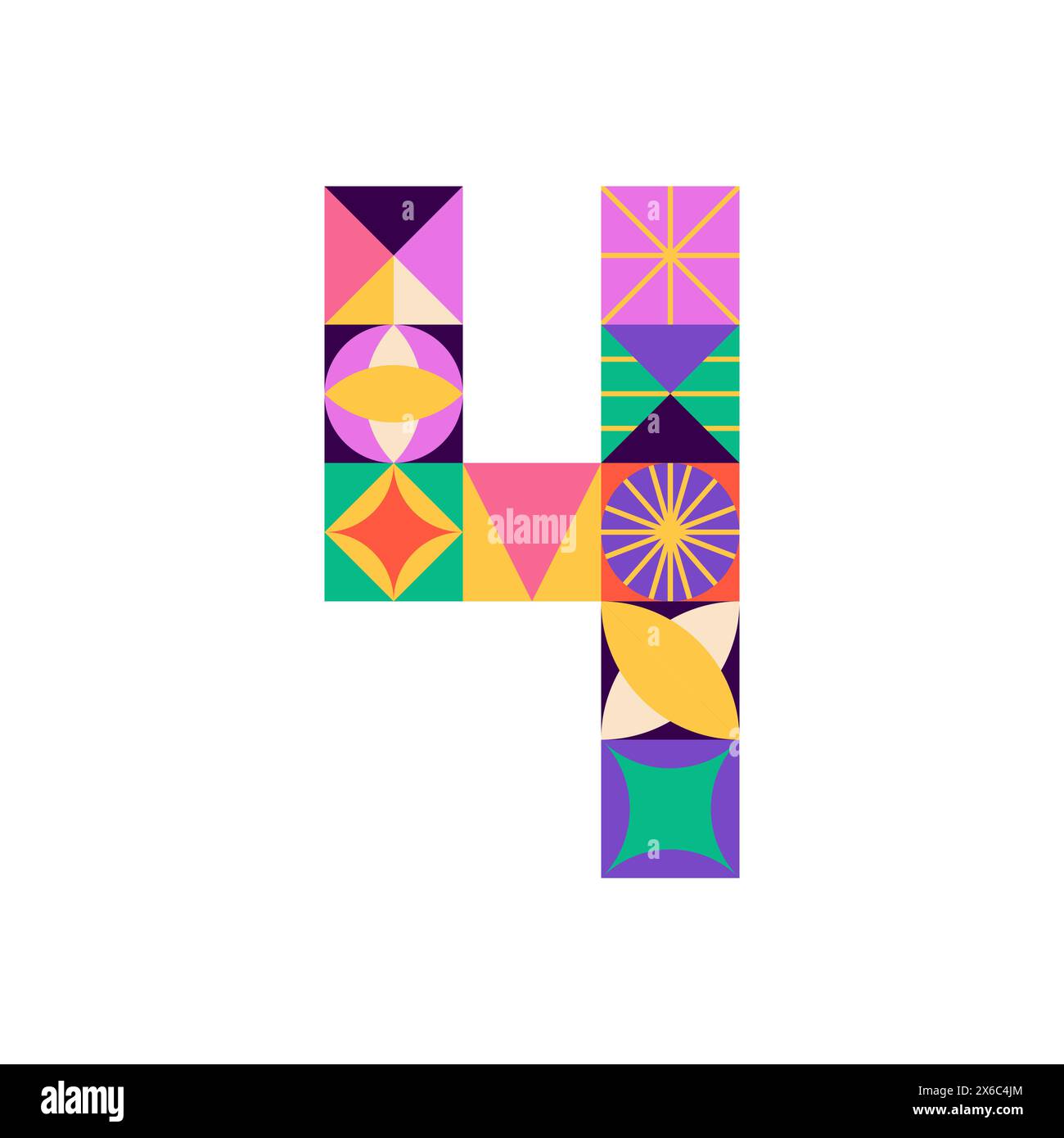 art-deco-circus-number-4-stock-vector-image-art-alamy