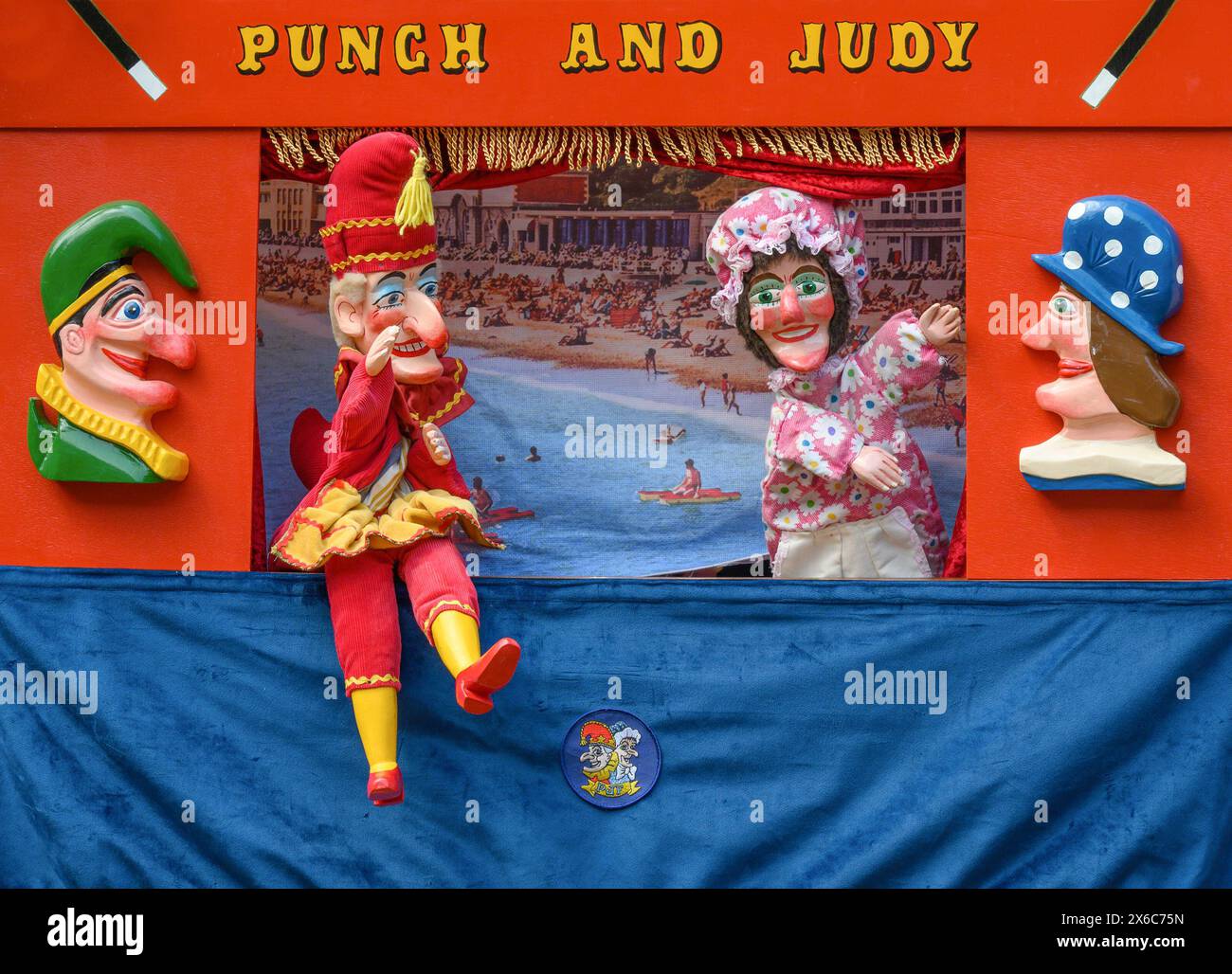 Teddy's traditional Punch and Judy show at the Covent Garden May Fayre and Puppet Festival. 12 May 2024. Stock Photo