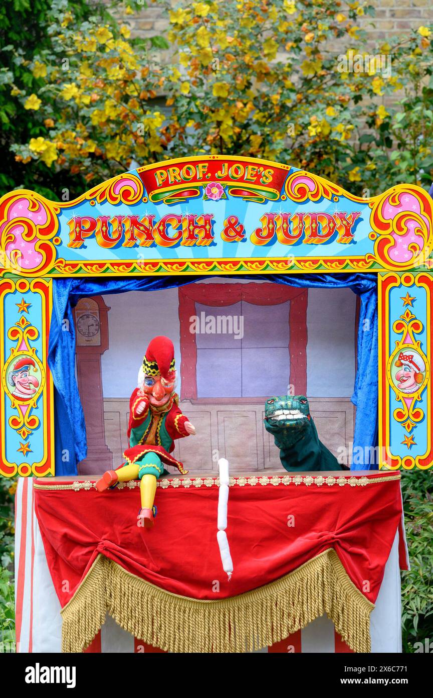 Traditional Punch and Judy show at the Covent Garden May Fayre and