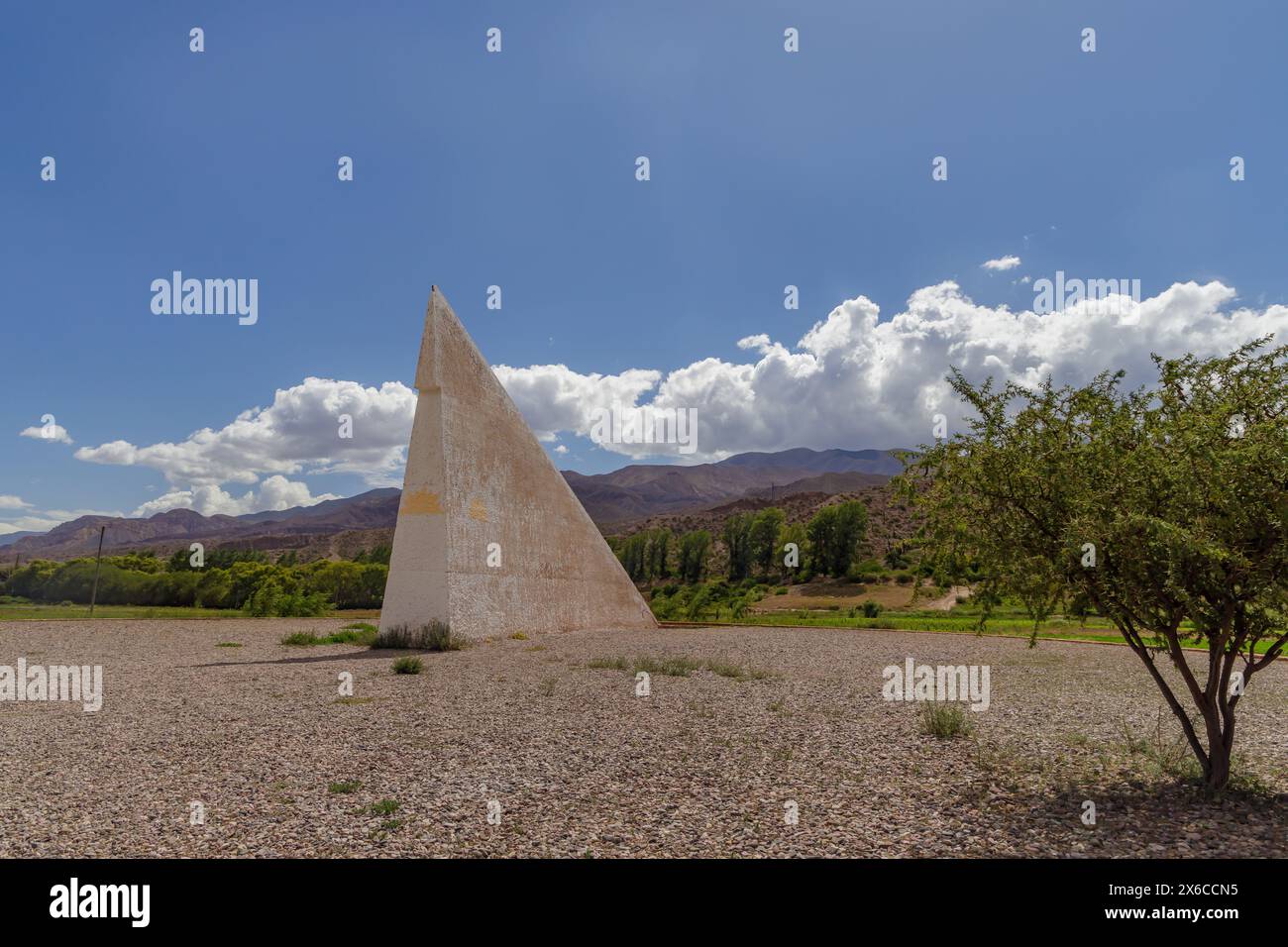 Tropic of Capricorn landmark on Route 9 in Jujuy, Argentina. Stock Photo