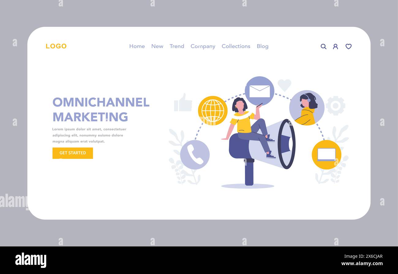 Customer Interaction In Marketing Web Or Landing Page Omnichannel