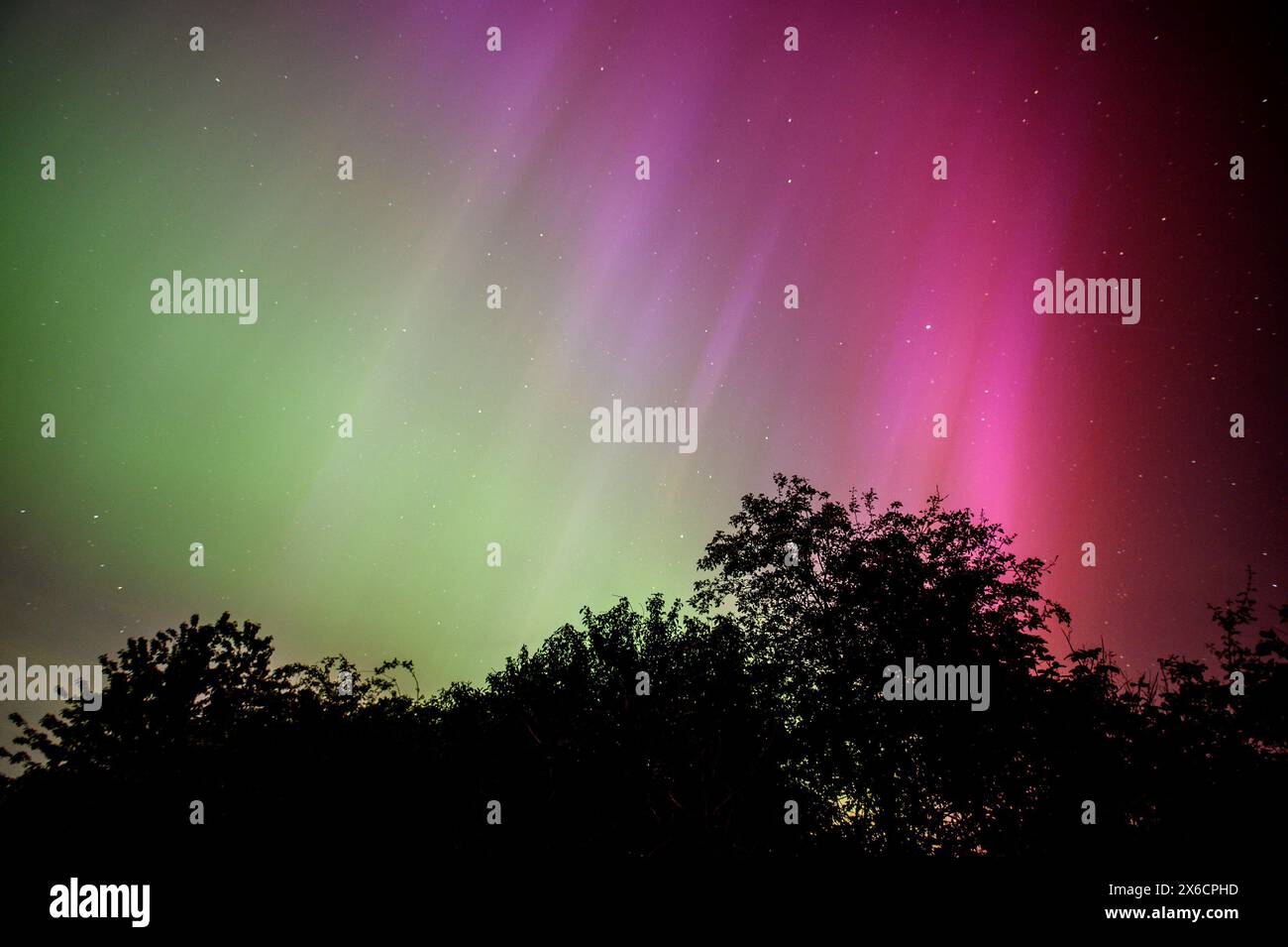 Northern Lights / Aurora Borealis visible south of Maidstone in Kent