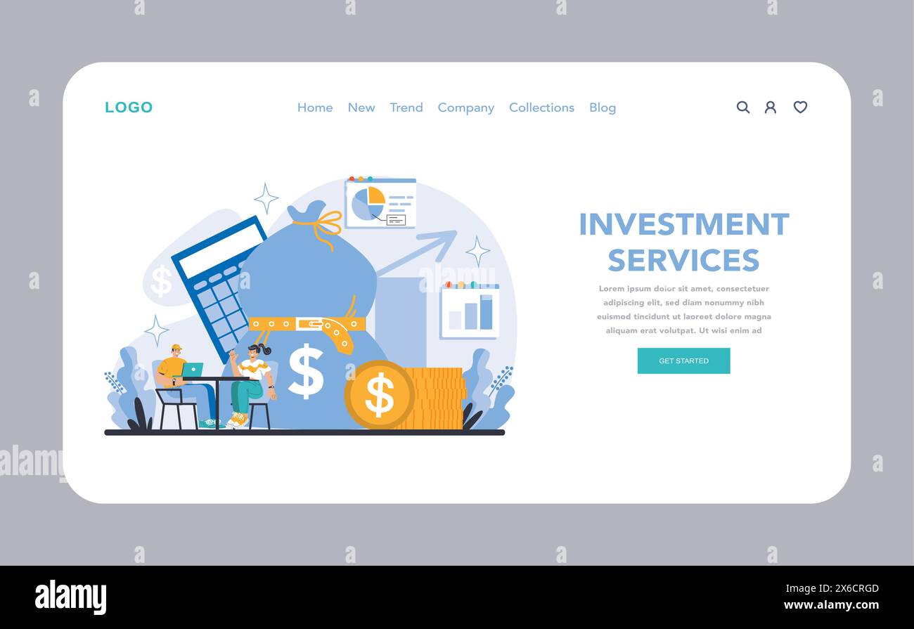 Investment Services web or landing page. Charting the course of 