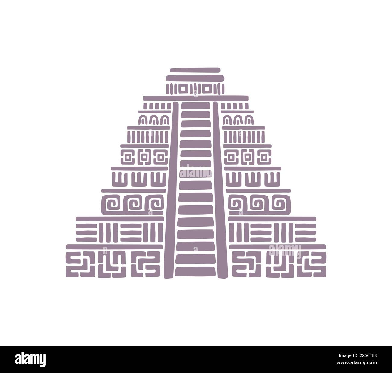 Aztec pyramid, Mayan and Inca tribal totem, ancient Mexican ...