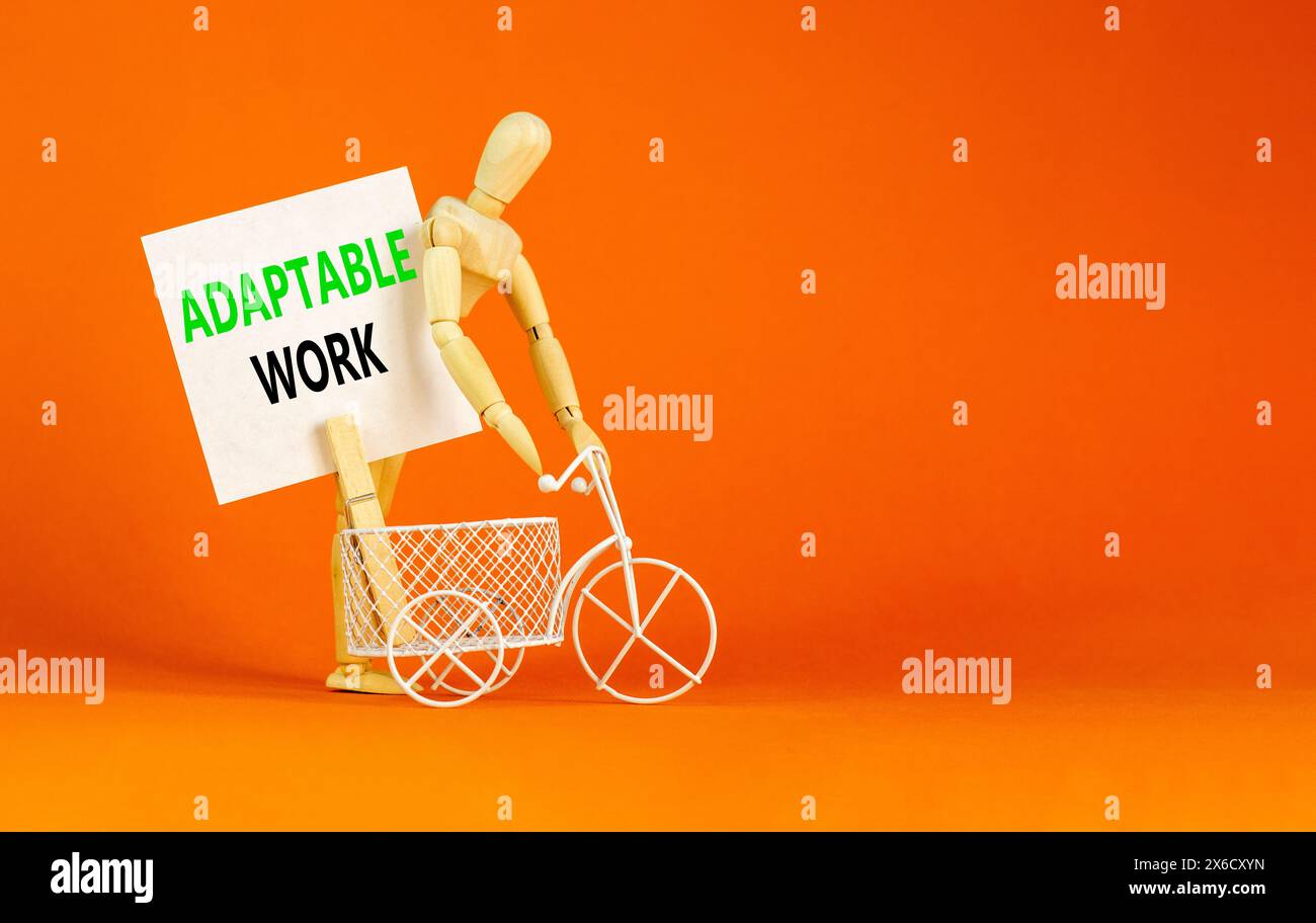 Adaptable work symbol. Concept words Adaptable work on beautiful white ...