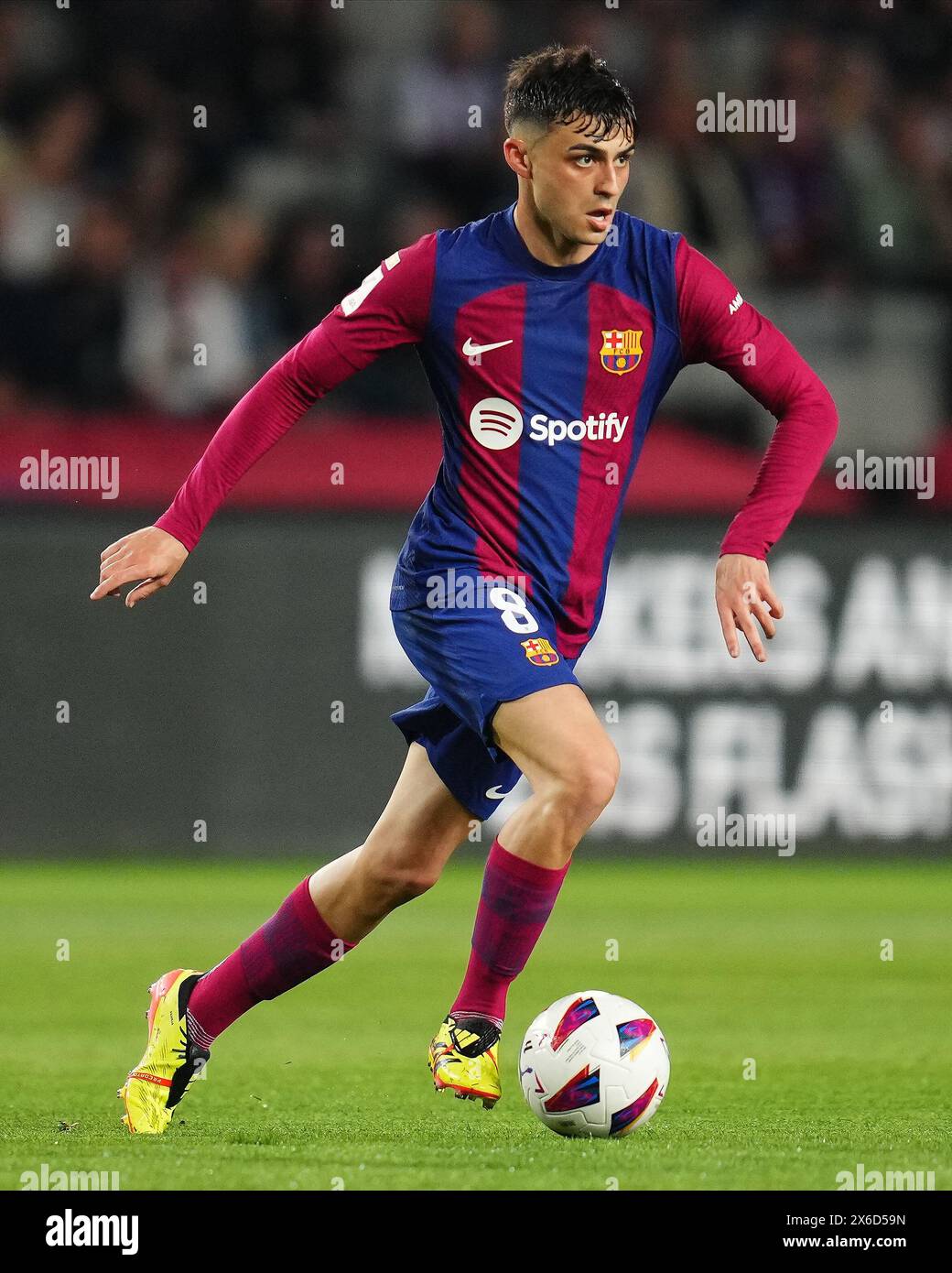 Barcelona, Spain. 13th May, 2024. Pedro Gonzalez Pedri of FC Barcelona during the La Liga EA Sports match between FC Barcelona and Real Sociedad played at Lluis Companys Stadium on May 13, 2024 in Barcelona, Spain. (Photo by Sergio Ruiz/PRESSINPHOTO) Credit: PRESSINPHOTO SPORTS AGENCY/Alamy Live News Stock Photo