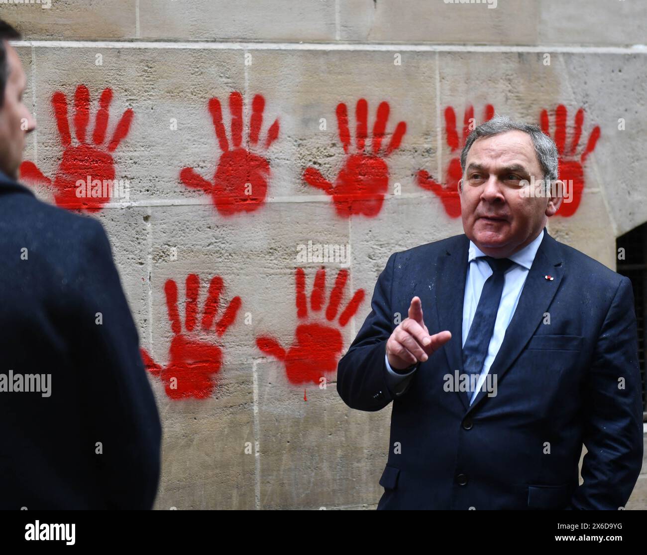 Paris, France. 14th May, 2024. Francis Szpiner, mayor of the 16th