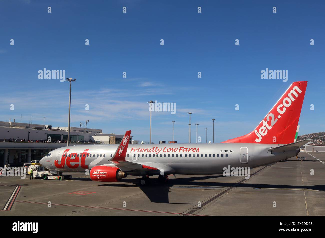 Jet2 holidays Boeing 737800 at Cristiano Ronaldo international airport, Madeira, Portugal on