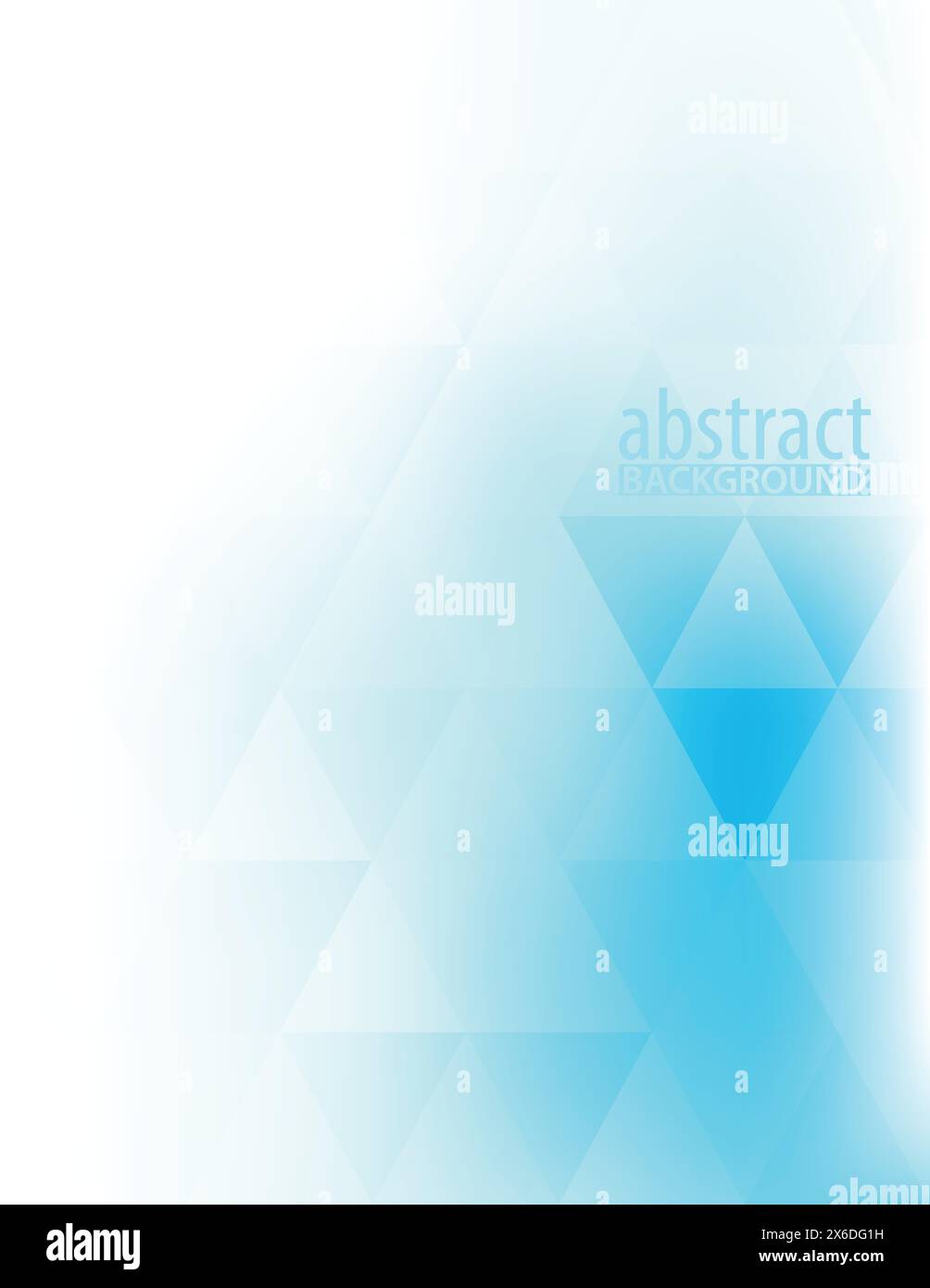 Abstract soft vertical background with bright blue triangles on a white. Vector graphic pattern Stock Vector