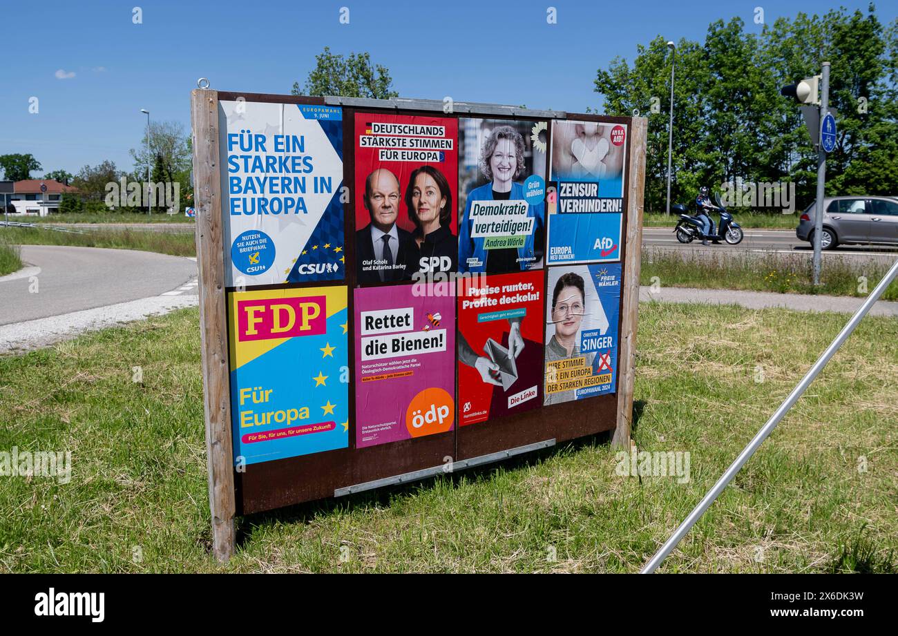Muenchen GER, Themenbild, Wahlplakate zur Europawahl in Deutschland ...