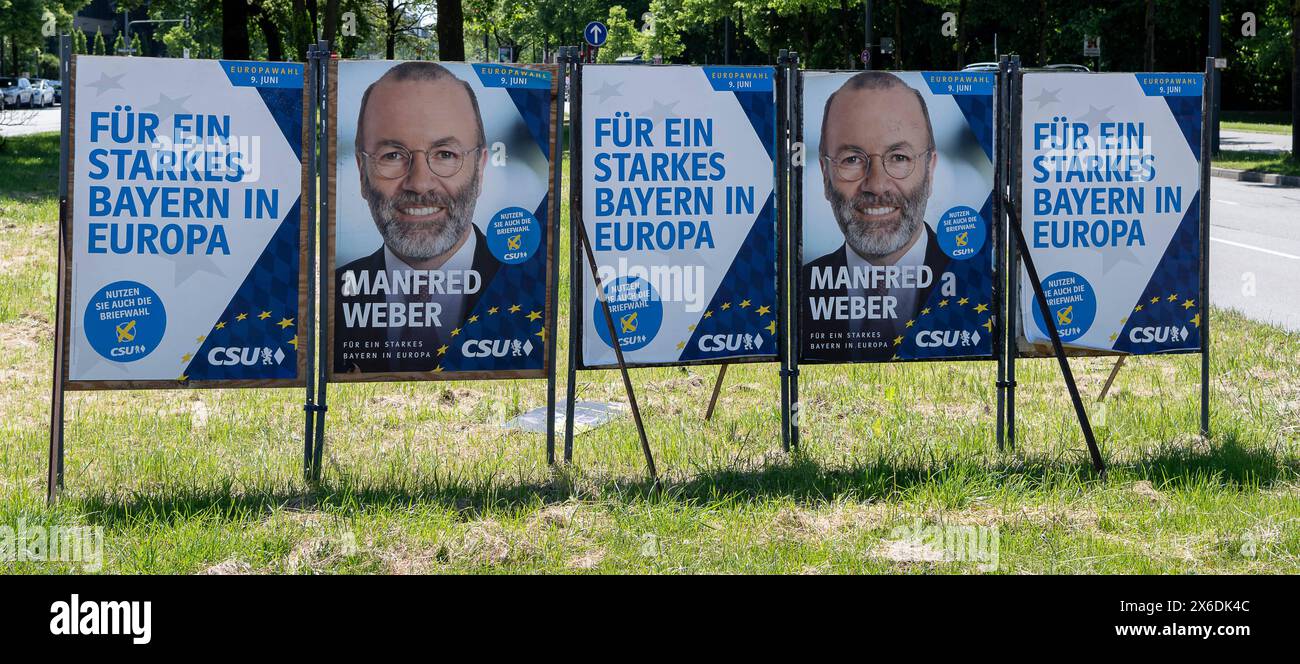 Muenchen GER, Themenbild, Wahlplakate zur Europawahl in Deutschland ...