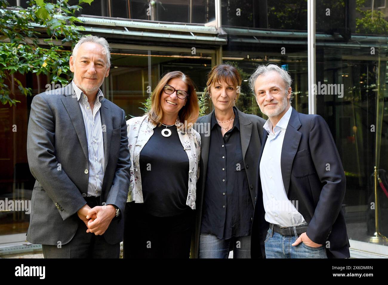 Rome, Italy. 14th May, 2024. Rome: Rai headquarters Viale Mazzini. Photocall Mascaria. In the photo: Mario Rossini, Anouk Andaloro, Isabella Leoni, Fabrizio Ferracane Credit: Independent Photo Agency/Alamy Live News Stock Photo