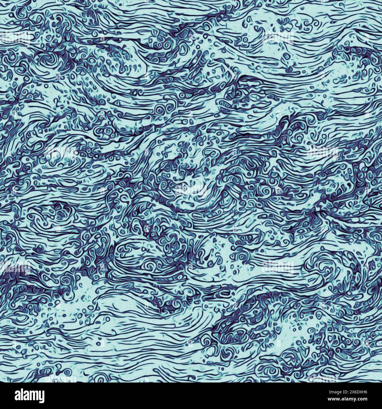 Seamless abstract rough seas vintage noisy style, contemporary tileable nautical water Stock Photo