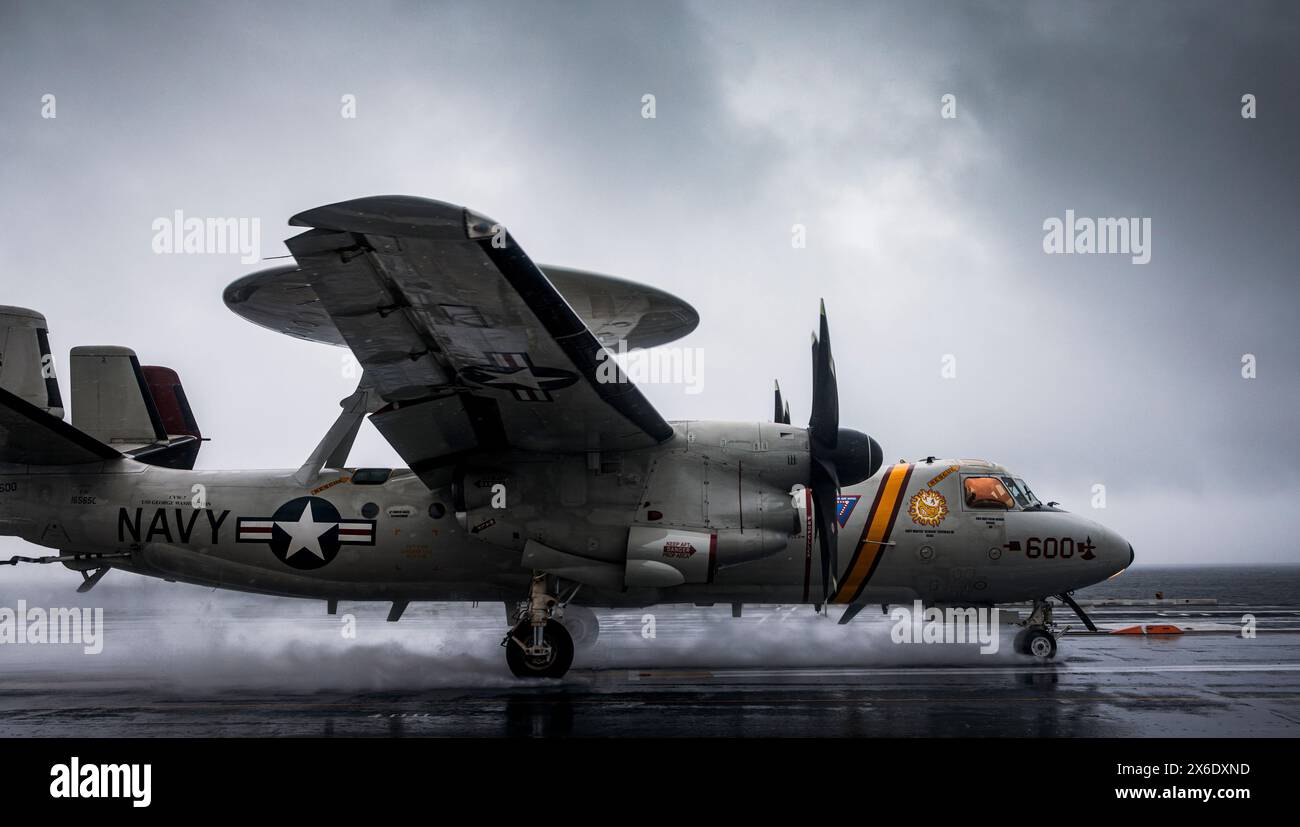 May 11, 2024 - Atlantic Ocean - An E-2C Hawkeye from Airborne Command ...