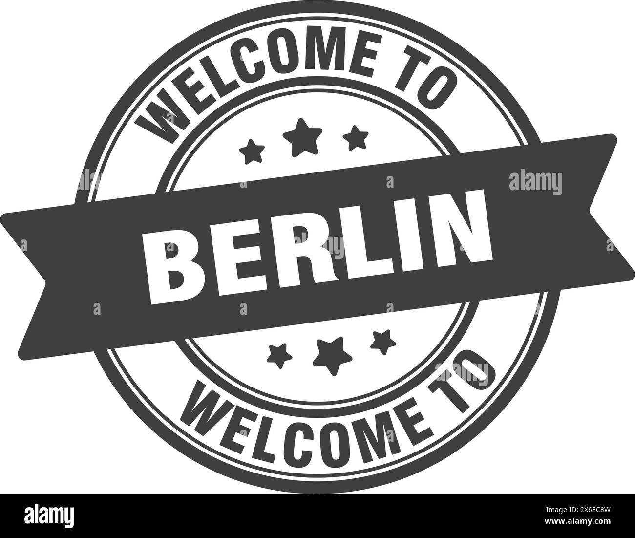 Welcome to Berlin stamp. Berlin round sign isolated on white background ...