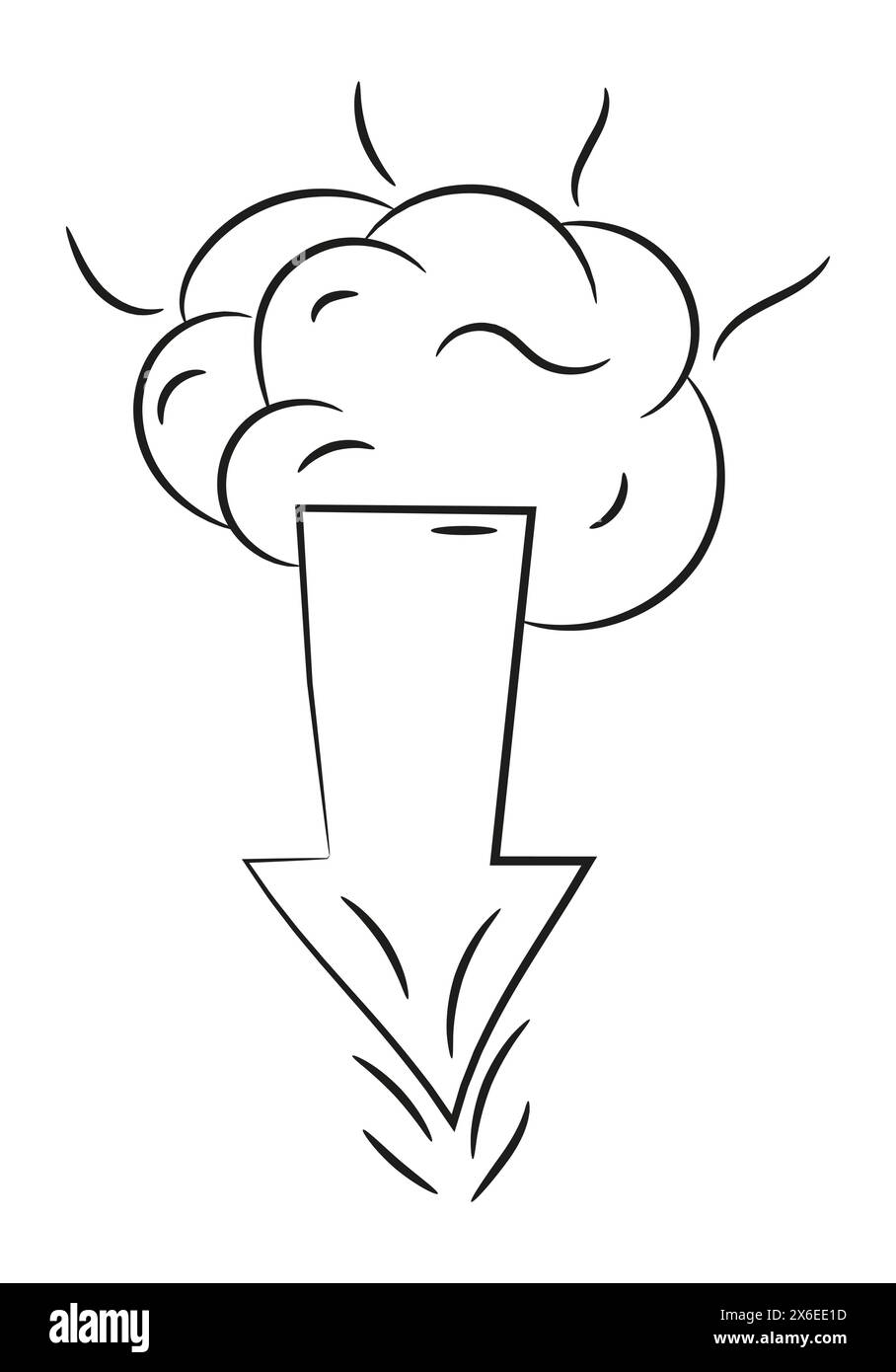 Energetic and dynamic vector illustration featuring a hand-drawn explosion element in comic doodle sketch style. Stock Vector