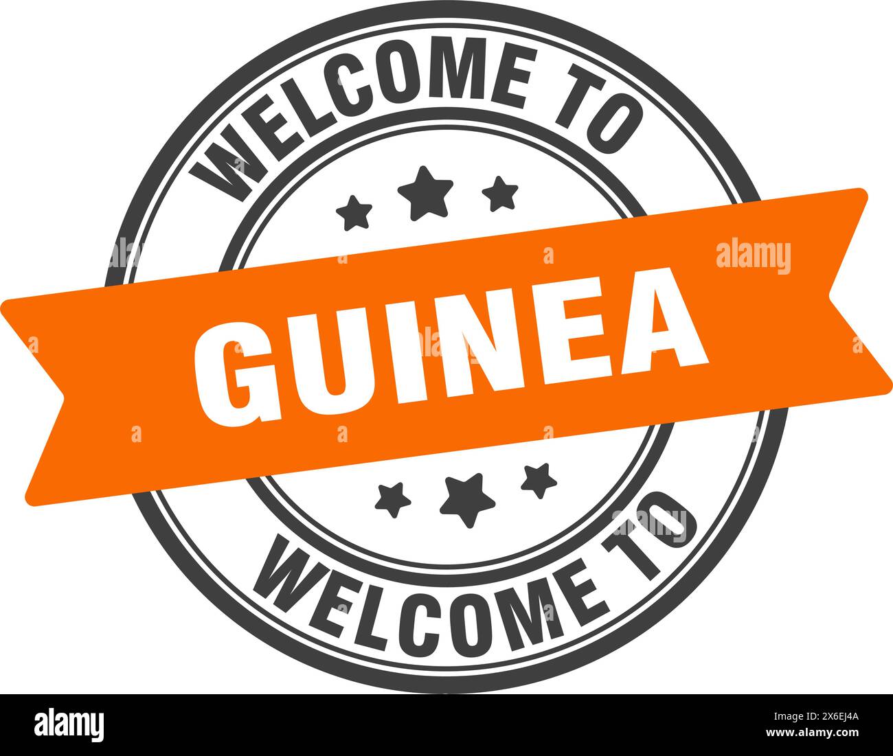 Welcome to Guinea stamp. Guinea round sign isolated on white background ...