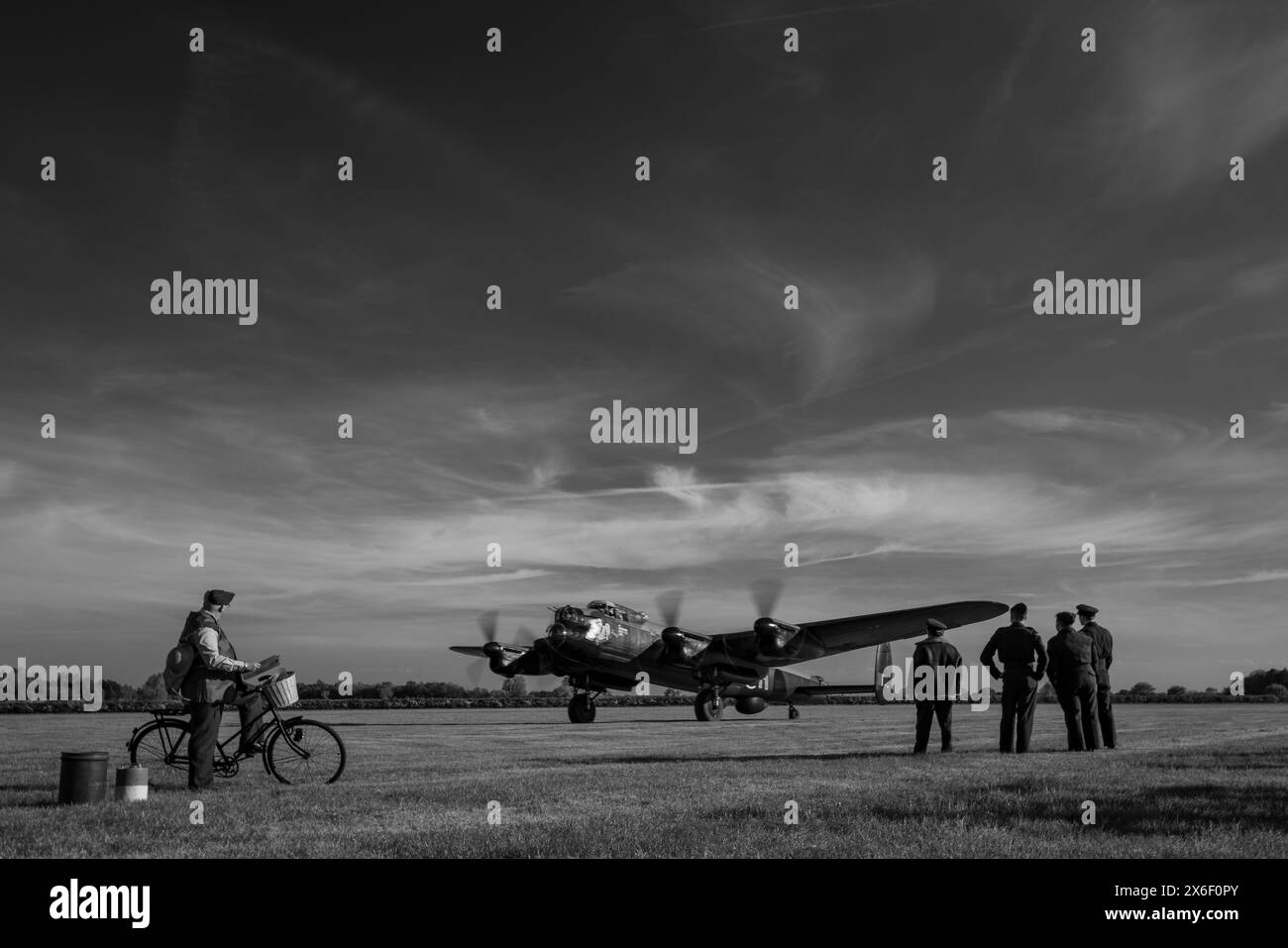 Memorial photography of Lancaster Bomber Stock Photo