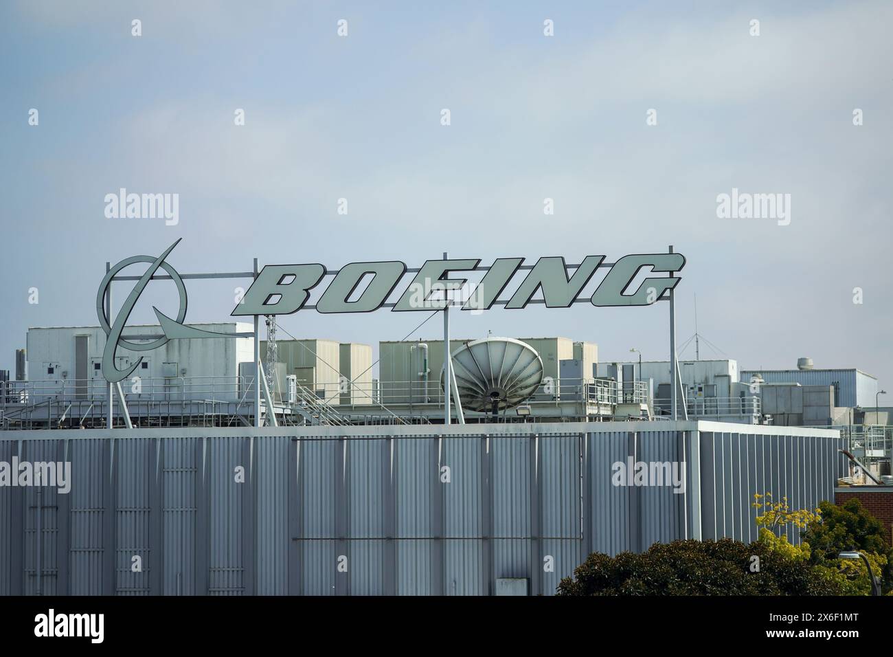 Boeing building and sign Stock Photo
