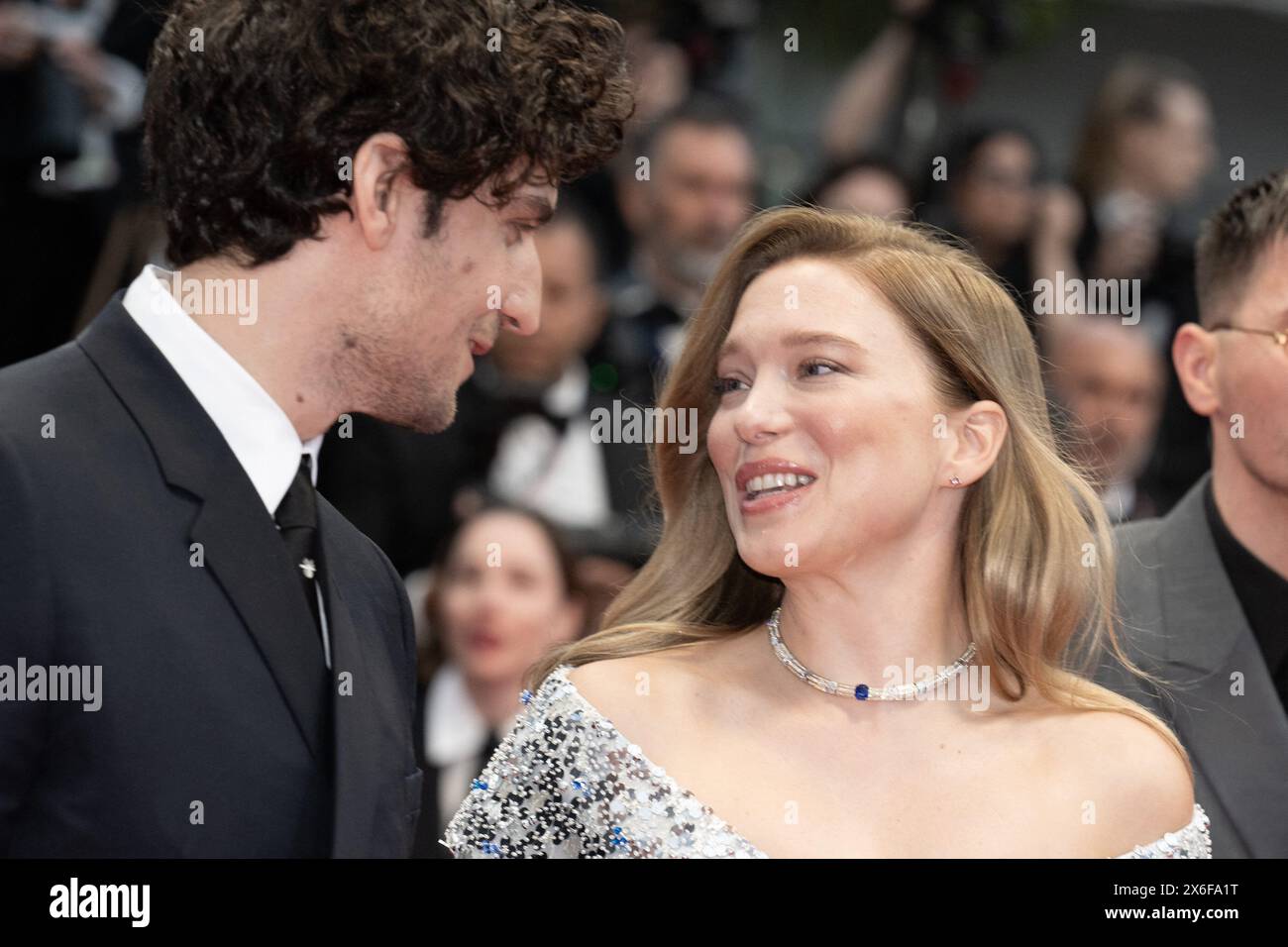 Louis Garrel and Lea Seydoux attend Le Deuxième Acte (The Second Act