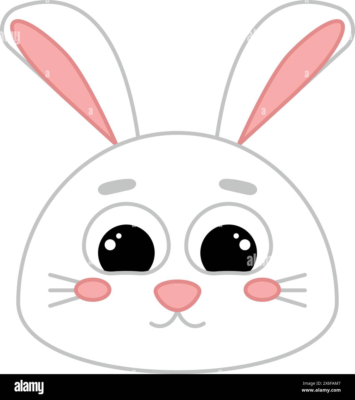 Rabbit animal emoji head Cut Out Stock Images & Pictures - Alamy