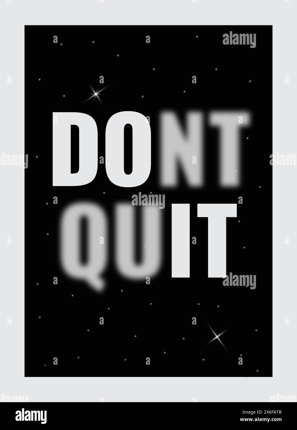 Bedroom poster decoration, room decor, motivational quotes, quotes poster, Dont Quit, Do It Stock Vector