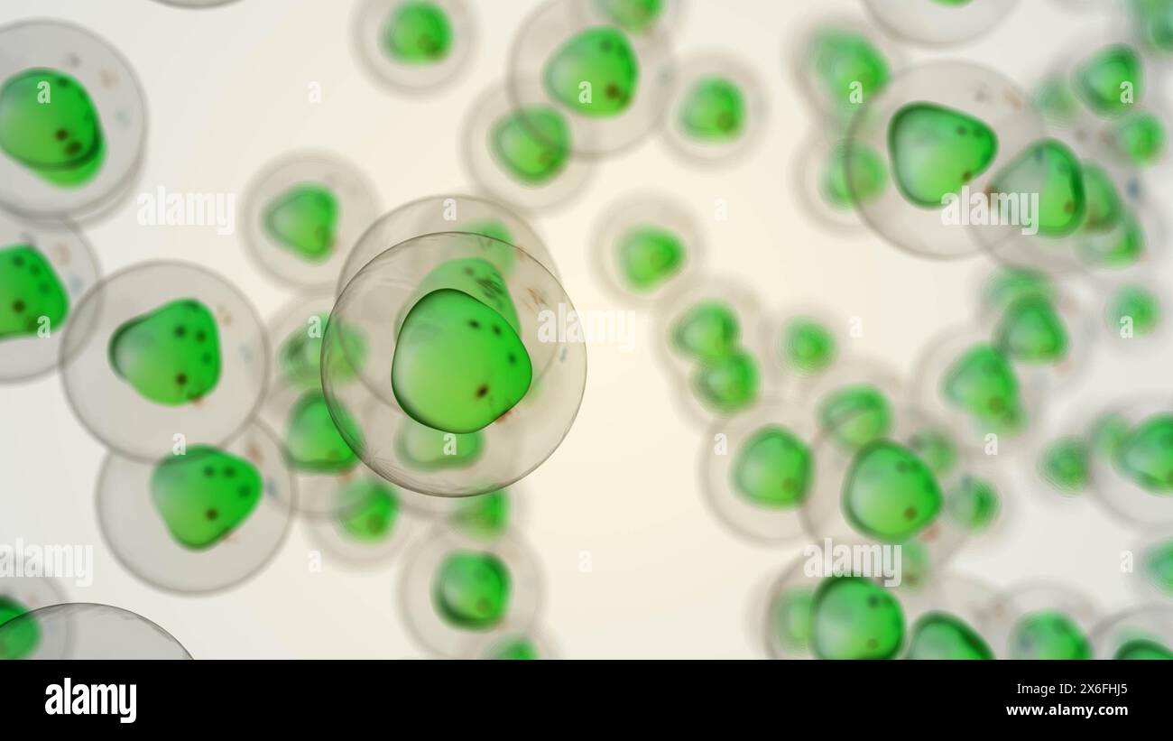 Medical animation of cancer cells Stock Photo