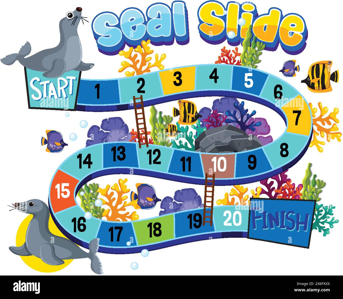 colorful-underwater-themed-board-game-with-seals-stock-vector-image