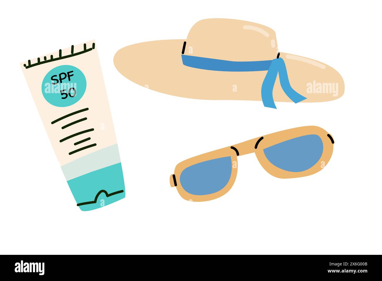 Sunblock hat Stock Vector Images - Alamy
