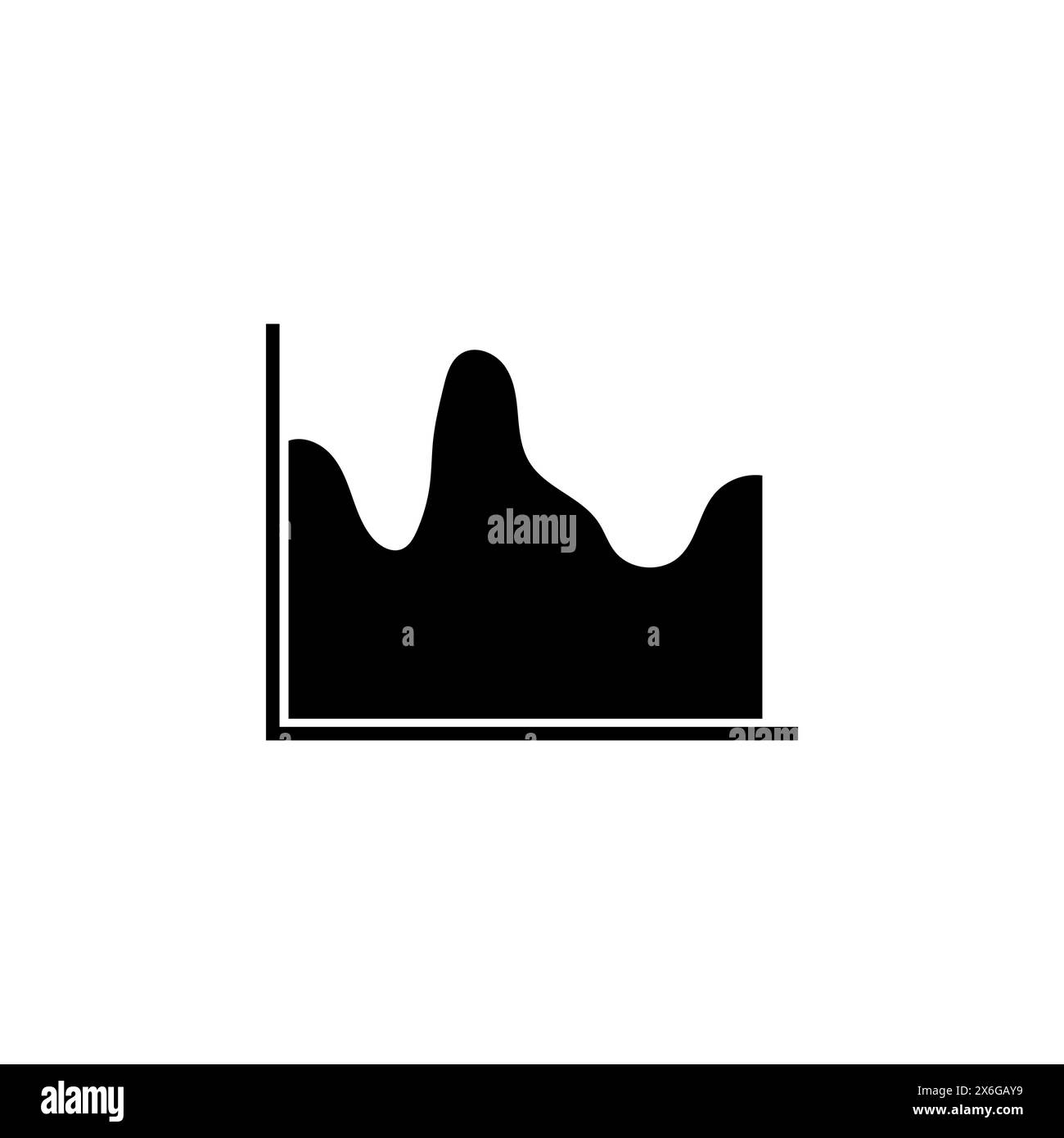 Business Diagram, Graph Chart flat vector icon. Simple solid symbol ...