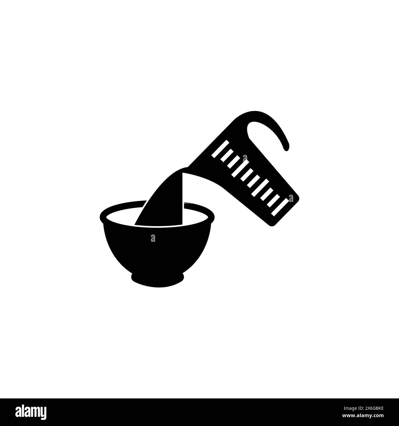 Kettle Pour Hot Water on Dish flat vector icon. Simple solid symbol isolated on white background. Kettle Pour Hot Water on Dish sign design template f Stock Vector