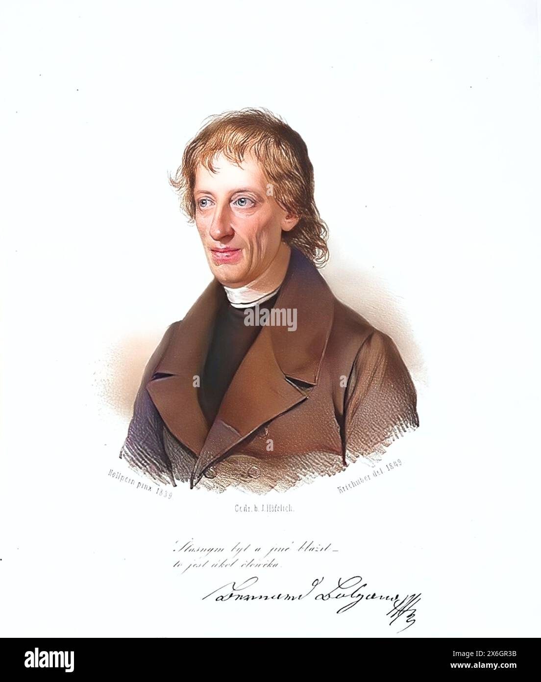 Heinrich Hollpein (geb. 12. Mai 1814 in Wien, gest. 7. Mai 1888 ebenda) war ein oesterreichischer Maler und Schriftsteller, Historisch, digital restaurierte Reproduktion von einer Vorlage aus dem 19. Jahrhundert, Record date not stated Stock Photo