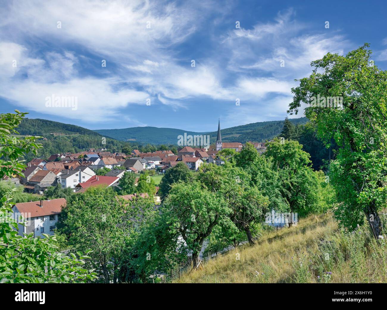 Mittelsinn in lower Franconia,Bavaria,Spessart,Germany Stock Photo