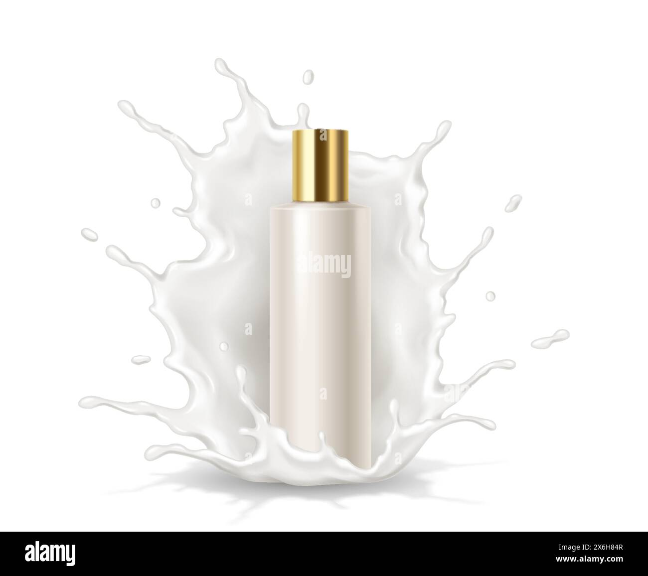 Cleansing milk splash Stock Vector Images - Alamy