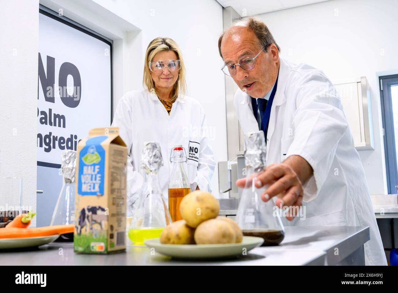 Wageningen, the netherlands, 15052024 Queen Maxima during a working