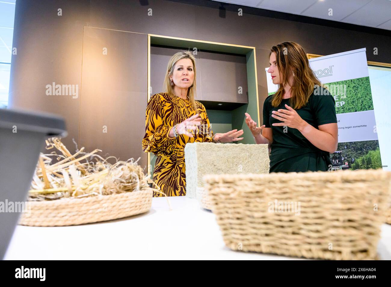 Wageningen, the netherlands, 15052024 Queen Maxima during a working