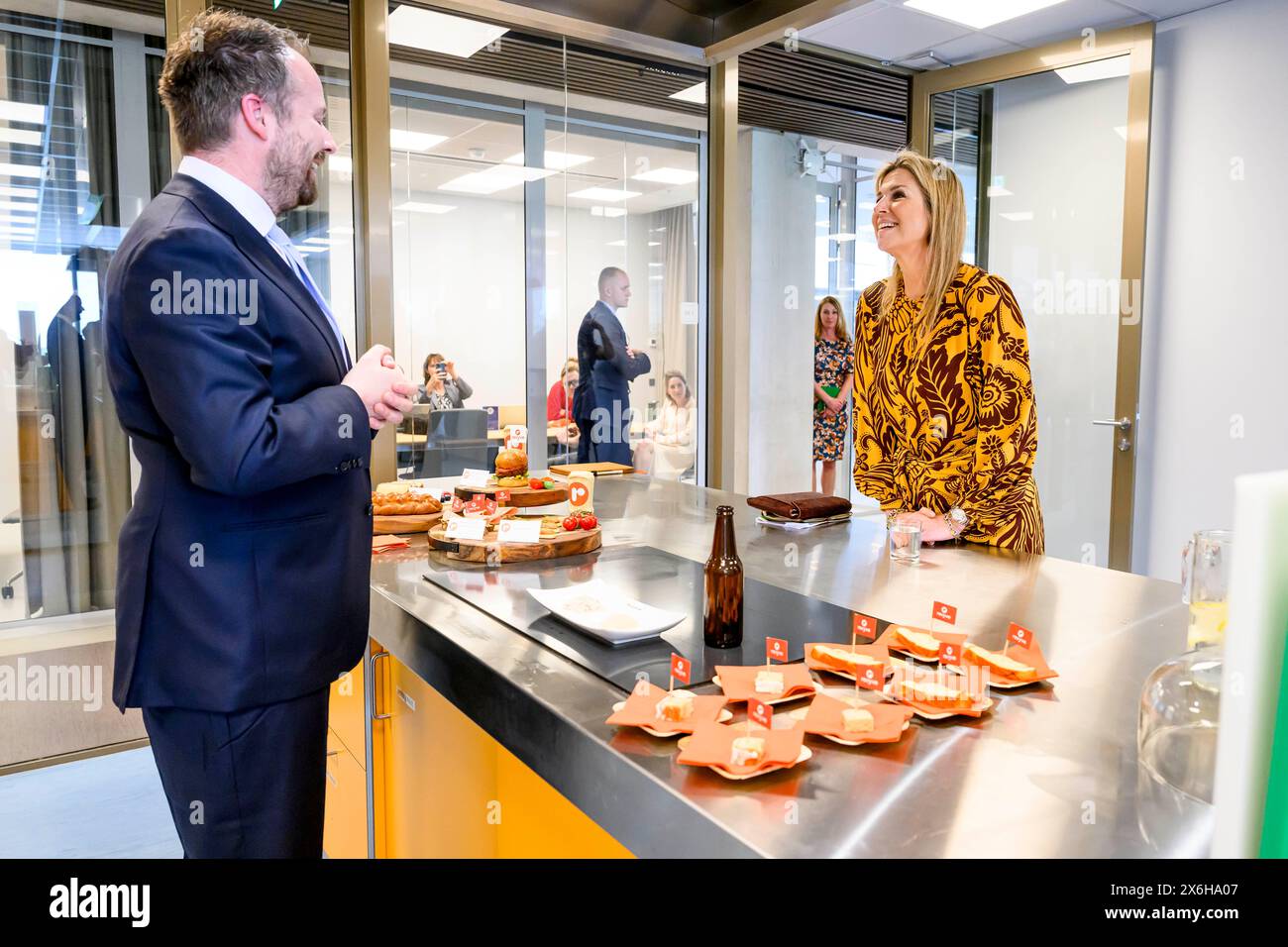 Wageningen, the netherlands, 15052024 Queen Maxima during a working