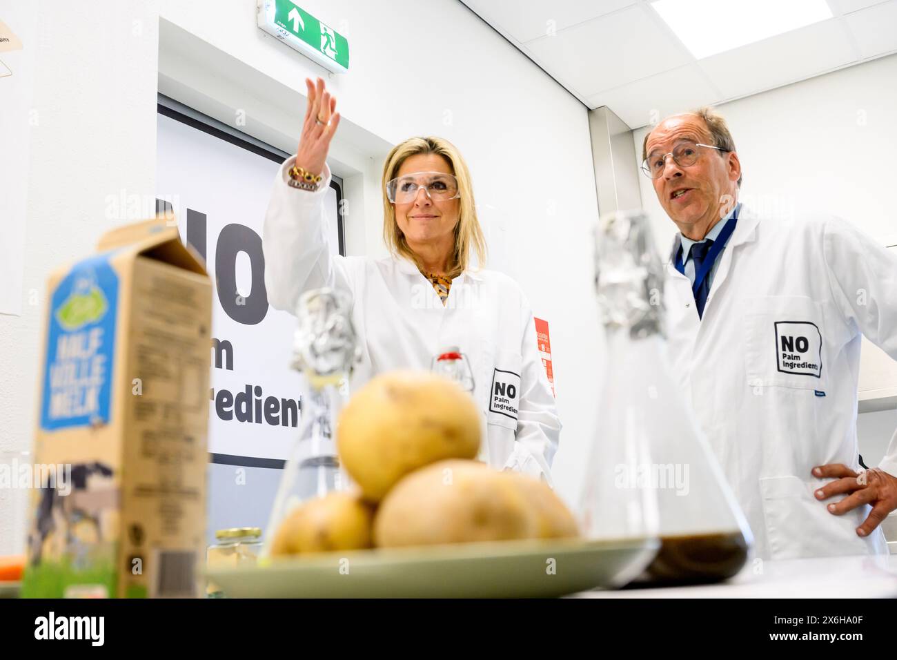 Wageningen, the netherlands, 15052024 Queen Maxima during a working